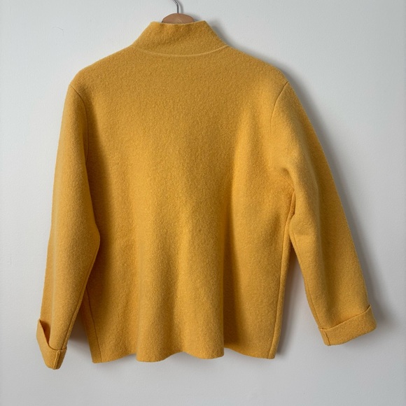 Eileen Fisher Mustard Wool Cardigan - Picture 5 of 8